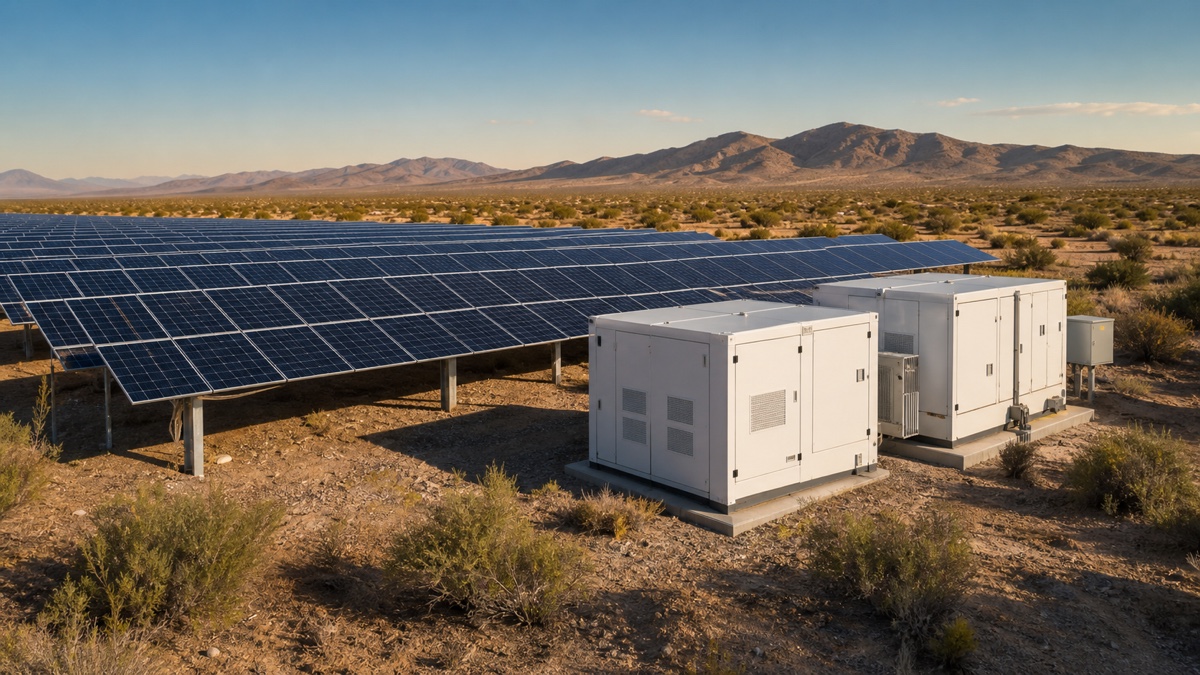 Remote solar and hybrid energy installation in open terrain